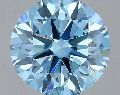 1.00ct Round Lab Grown Diamond (Colour Fancy Vivid Blue, Clarity VVS2, Cut VG, IGI Certified)