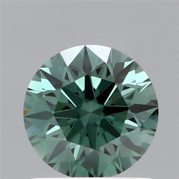 1.00ct Round Lab Grown Diamond (Colour Fancy Vivid Green, Clarity VS1, Cut ID, IGI Certified)