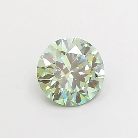 1.00ct Round Lab Grown Diamond (Colour Fancy Vivid Green, Clarity VVS2, Cut ID, IGI Certified)