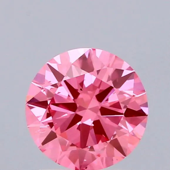 1.00ct Round Lab Grown Diamond (Colour Fancy Vivid Pink, Clarity SI1, Cut EX, IGI Certified)