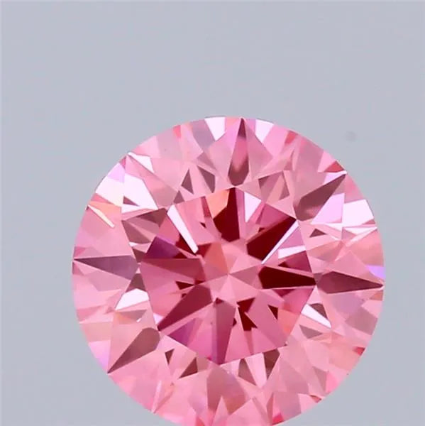 1.00ct Round Lab Grown Diamond (Colour Fancy Vivid Pink, Clarity VS1, Cut ID, IGI Certified)