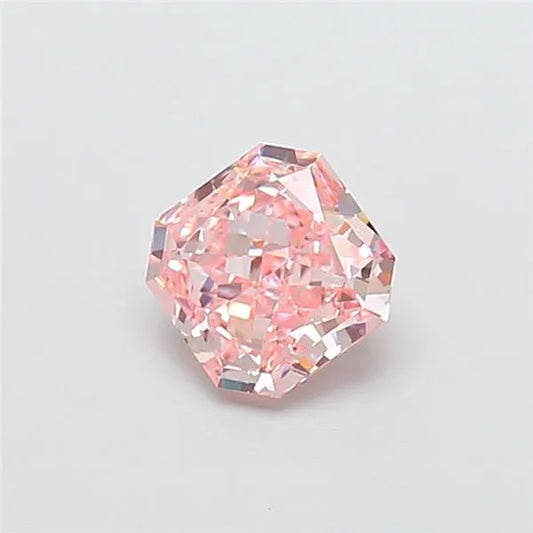 1.00ct Square radiant Lab Grown Diamond (Colour Fancy Vivid Pink, Clarity VVS2, IGI Certified)