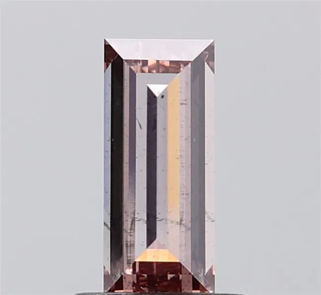 1.01ct Baguette Lab Grown Diamond (Colour Fancy Pinkish Brown, Clarity SI2, IGI Certified)