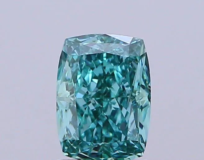 1.01ct Cushion modified Lab Grown Diamond (Colour Fancy Vivid Green, Clarity VS1, IGI Certified)