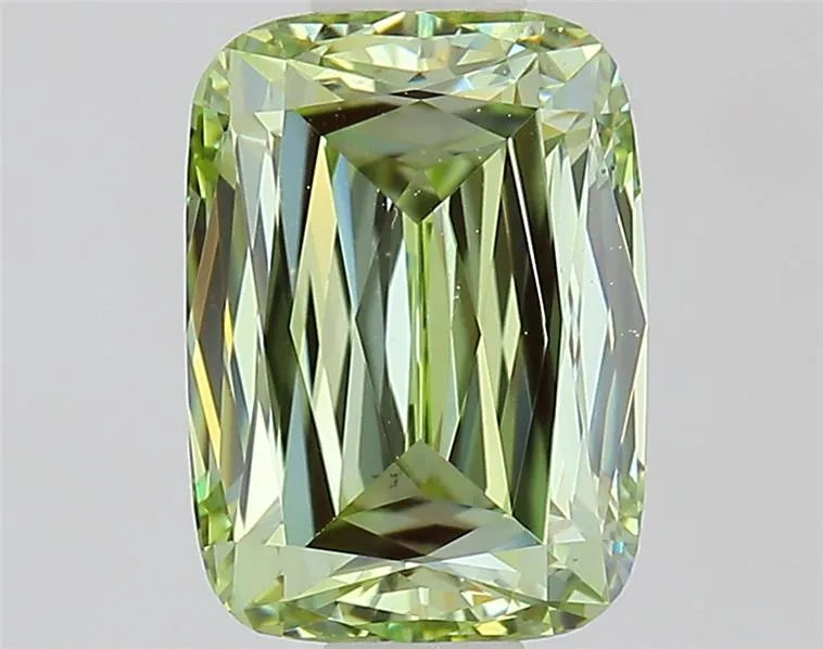 1.01ct Cushion modified Lab Grown Diamond (Colour Fancy Vivid Green, Clarity VS1, IGI Certified)