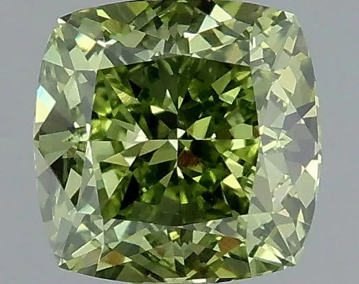 1.01ct Cushion modified Lab Grown Diamond (Colour Fancy Vivid Green, Clarity VS1, IGI Certified)