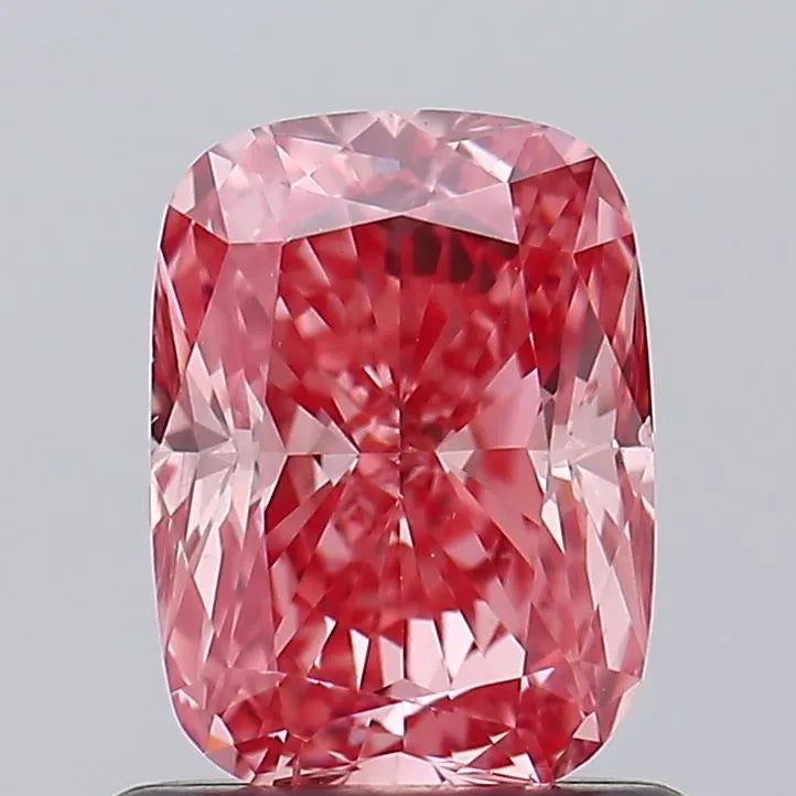 1.01ct Cushion modified Lab Grown Diamond (Colour Fancy Vivid Pink, Clarity VS2, IGI Certified)