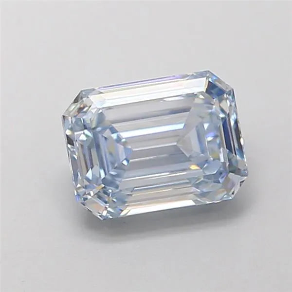 1.01ct Emerald Lab Grown Diamond (Colour Fancy Light Blue, Clarity VVS2, IGI Certified)
