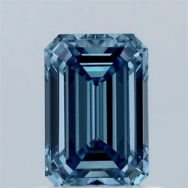 1.01ct Emerald Lab Grown Diamond (Colour Fancy Vivid Blue, Clarity VS1, IGI Certified)