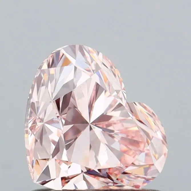 1.01ct Heart Lab Grown Diamond (Colour Fancy Pink, Clarity VS1, IGI Certified)