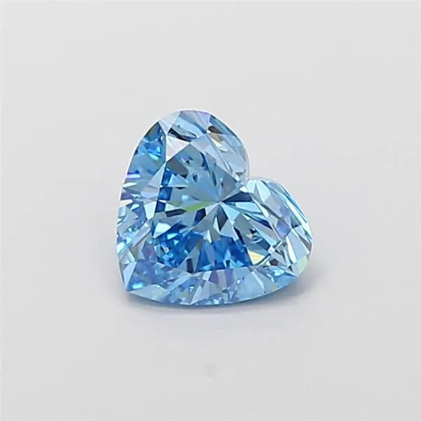 1.01ct Heart Lab Grown Diamond (Colour Fancy Vivid Blue, Clarity SI1, IGI Certified)