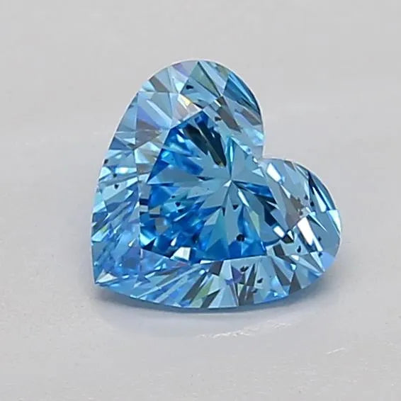 1.01ct Heart Lab Grown Diamond (Colour Fancy Vivid Blue, Clarity SI2, IGI Certified)
