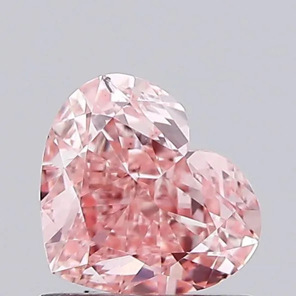 1.01ct Heart Lab Grown Diamond (Colour Fancy Vivid Pink, Clarity SI1, IGI Certified)