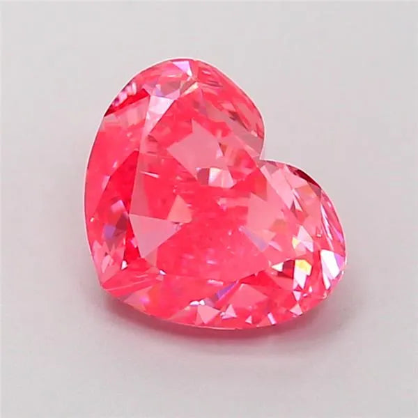 1.01ct Heart Lab Grown Diamond (Colour Fancy Vivid Pink, Clarity VS1, IGI Certified)