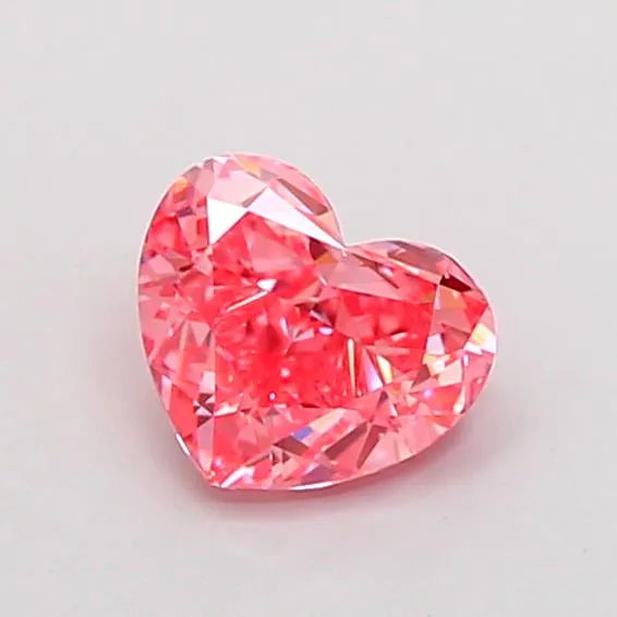 1.01ct Heart Lab Grown Diamond (Colour Fancy Vivid Pink, Clarity VS1, IGI Certified)