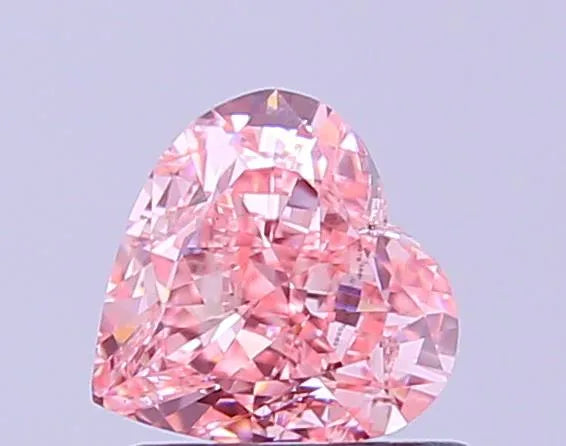 1.01ct Heart Lab Grown Diamond (Colour Fancy Vivid Pink, Clarity VVS2, IGI Certified)