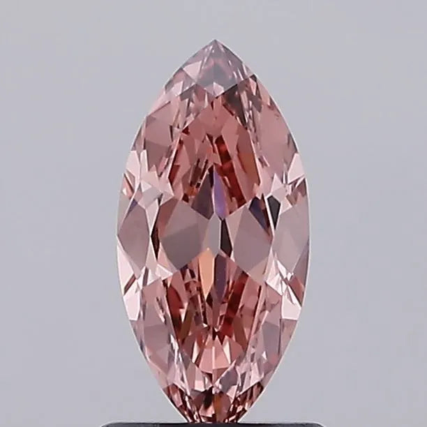 1.01ct Marquise Lab Grown Diamond (Colour Fancy Pinkish Brown, Clarity VVS1, IGI Certified)