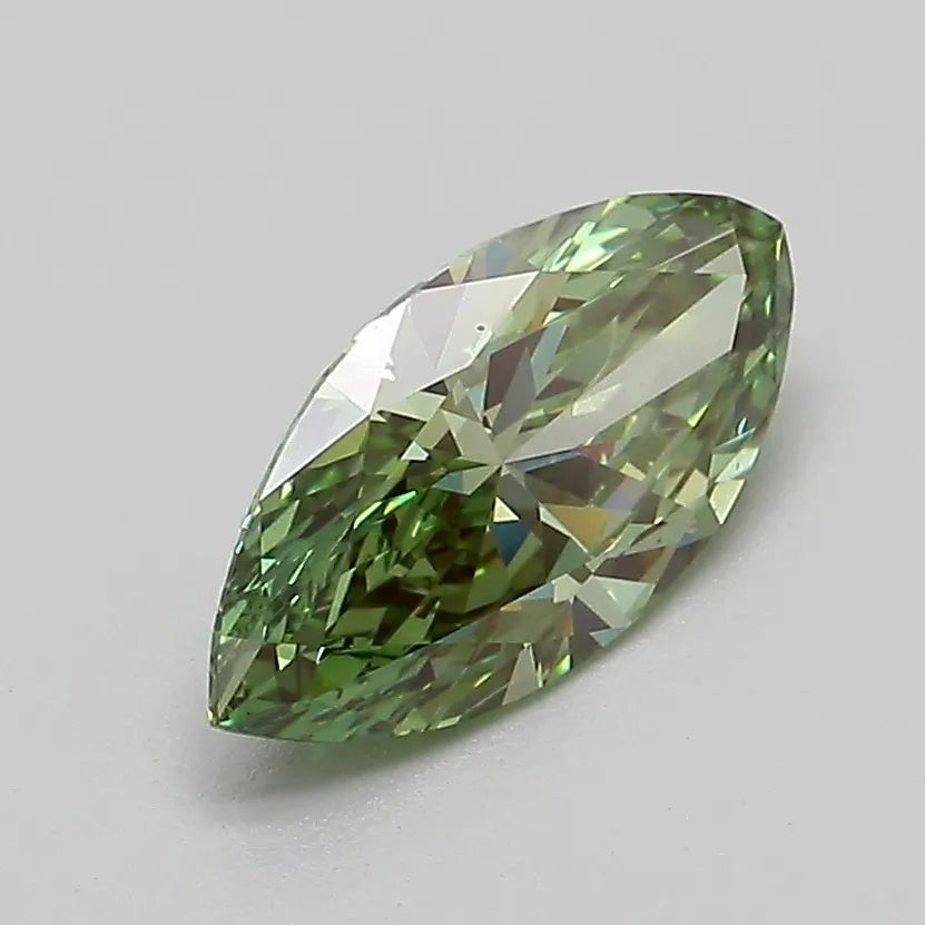 1.01ct Marquise Lab Grown Diamond (Colour Fancy Vivid Green, Clarity VVS2, IGI Certified)