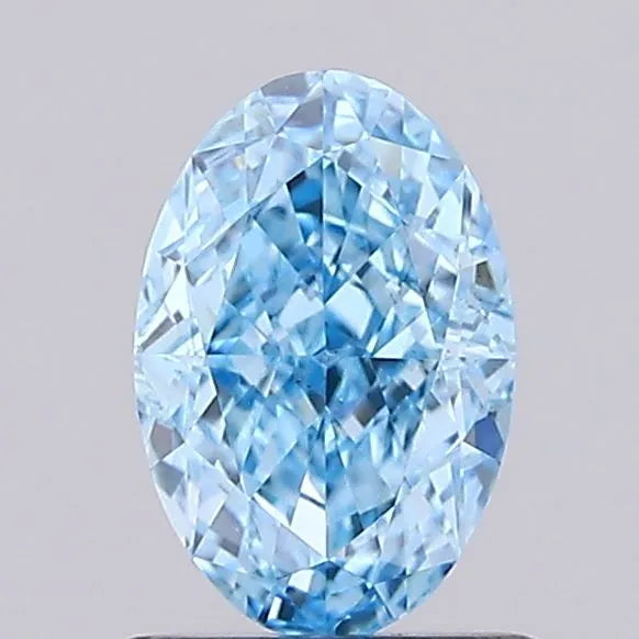 1.01ct Oval Lab Grown Diamond (Colour Fancy Vivid Blue, Clarity VS1, IGI Certified)