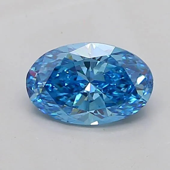 1.01ct Oval Lab Grown Diamond (Colour Fancy Vivid Blue, Clarity VS1, IGI Certified)