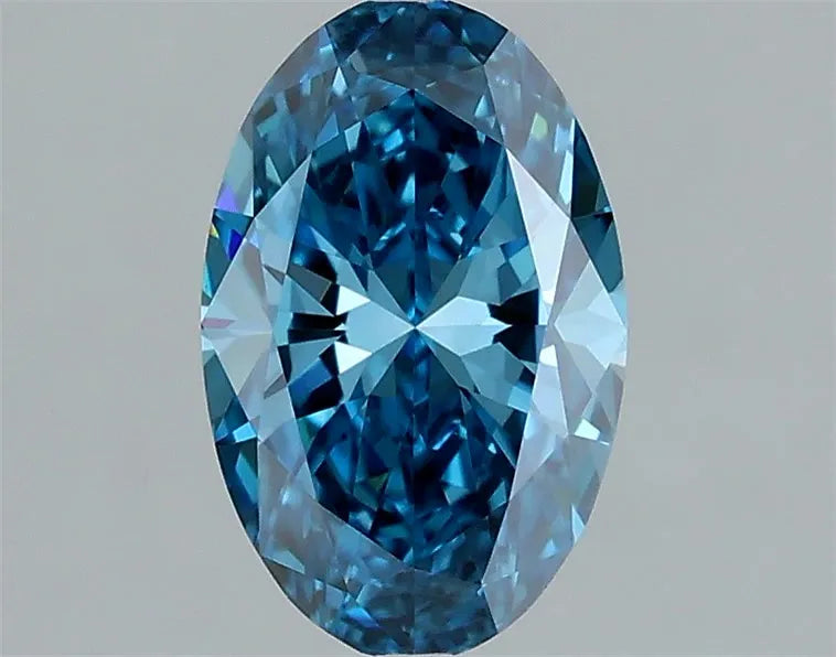 1.01ct Oval Lab Grown Diamond (Colour Fancy Vivid Blue, Clarity VS1, IGI Certified)