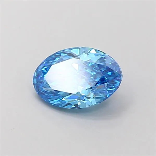 1.01ct Oval Lab Grown Diamond (Colour Fancy Vivid Blue, Clarity VS2, IGI Certified)