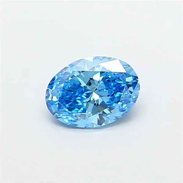 1.01ct Oval Lab Grown Diamond (Colour Fancy Vivid Blue, Clarity VS2, IGI Certified)