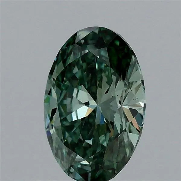 1.01ct Oval Lab Grown Diamond (Colour Fancy Vivid Green, Clarity VS2, IGI Certified)
