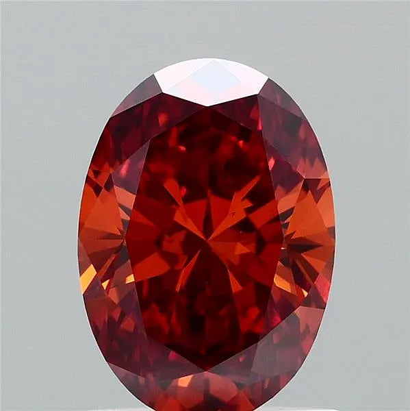 1.01ct Oval Lab Grown Diamond (Colour Fancy Vivid Orange, Clarity VVS2, IGI Certified)