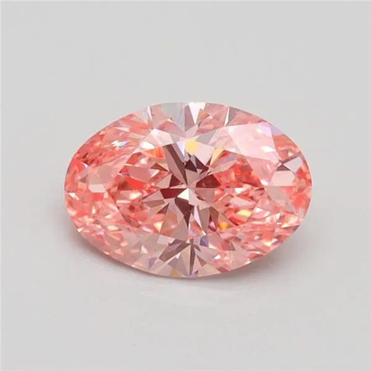 1.01ct Oval Lab Grown Diamond (Colour Fancy Vivid Pink, Clarity VS1, IGI Certified)