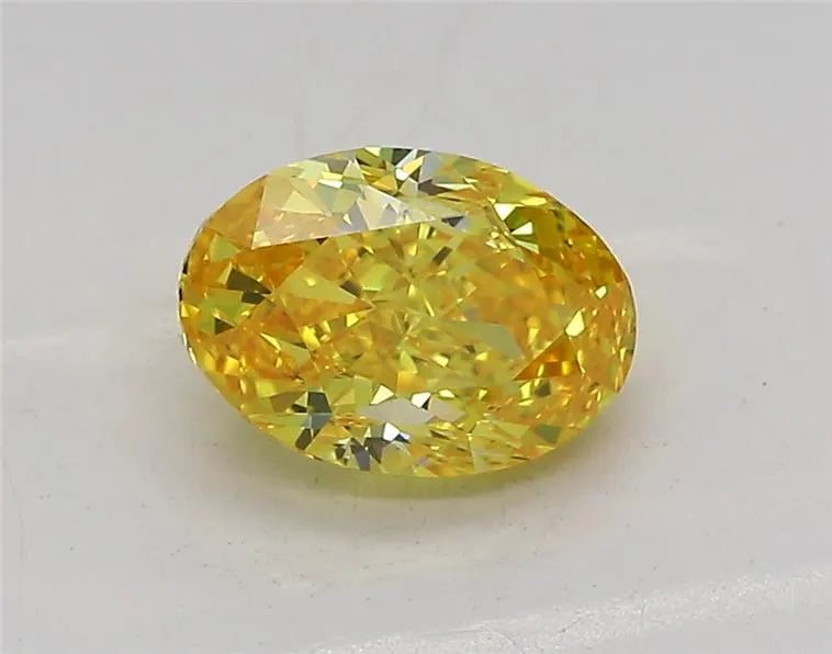 1.01ct Oval Lab Grown Diamond (Colour Fancy Vivid Yellow, Clarity VVS1, IGI Certified)