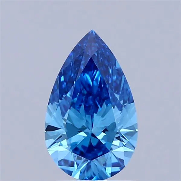 1.01ct Pear Lab Grown Diamond (Colour Fancy Vivid Blue, Clarity VS1, IGI Certified)