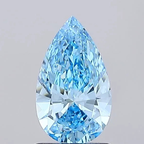 1.01ct Pear Lab Grown Diamond (Colour Fancy Vivid Blue, Clarity VS1, IGI Certified)