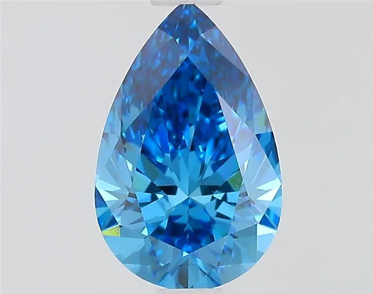 1.01ct Pear Lab Grown Diamond (Colour Fancy Vivid Blue, Clarity VVS2, IGI Certified)