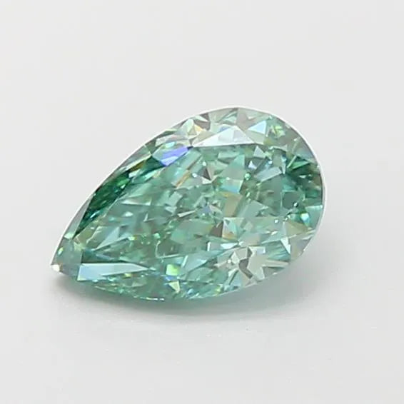 1.01ct Pear Lab Grown Diamond (Colour Fancy Vivid Blueish Green, Clarity VVS2, IGI Certified)