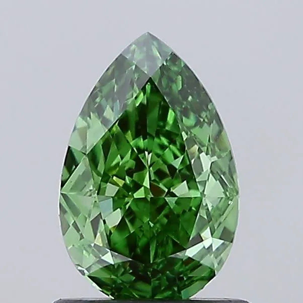 1.01ct Pear Lab Grown Diamond (Colour Fancy Vivid Green, Clarity VS1, IGI Certified)