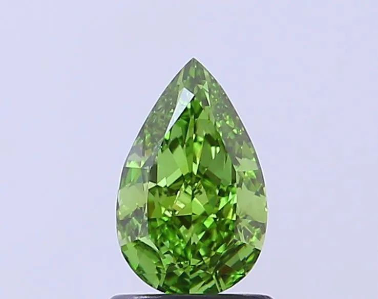 1.01ct Pear Lab Grown Diamond (Colour Fancy Vivid Green, Clarity VVS2, IGI Certified)