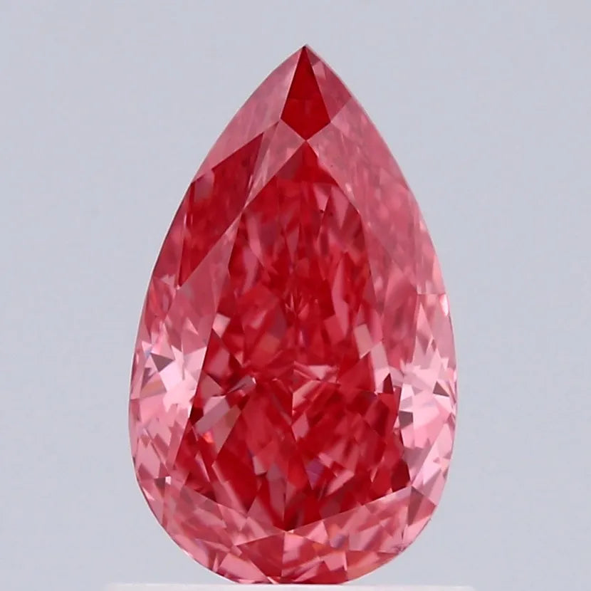 1.01ct Pear Lab Grown Diamond (Colour Fancy Vivid Pink, Clarity VS1, IGI Certified)