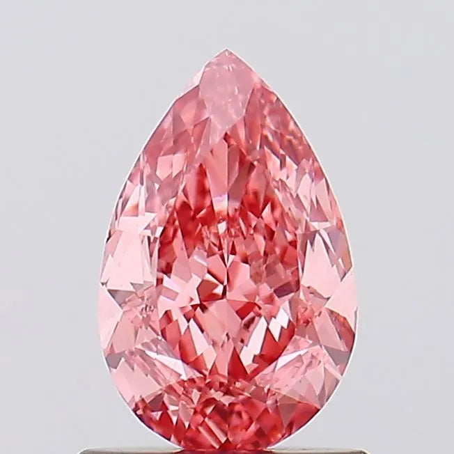 1.01ct Pear Lab Grown Diamond (Colour Fancy Vivid Pink, Clarity VS2, IGI Certified)