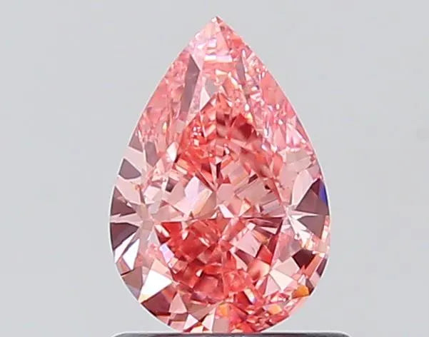 1.01ct Pear Lab Grown Diamond (Colour Fancy Vivid Pink, Clarity VVS2, IGI Certified)