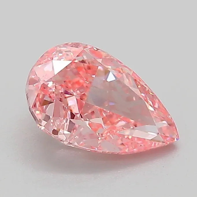 1.01ct Pear Lab Grown Diamond (Colour Fancy Vivid Pink, Clarity VVS2, IGI Certified)