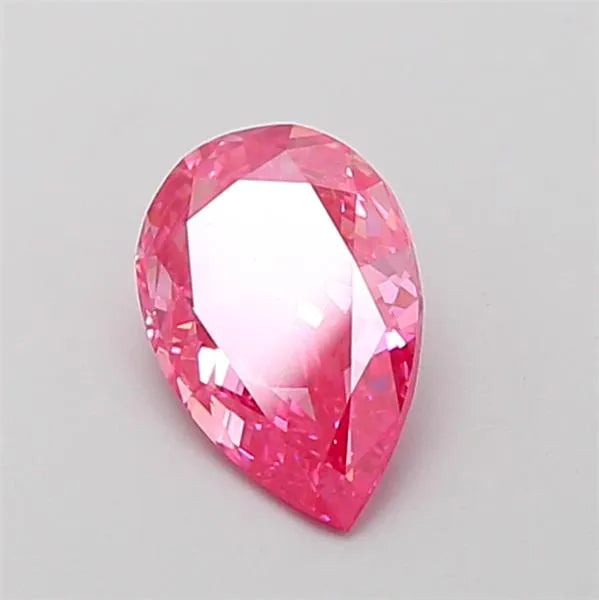 1.01ct Pear Lab Grown Diamond (Colour Fancy Vivid Pink, Clarity VVS2, IGI Certified)