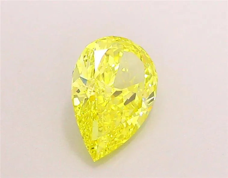 1.01ct Pear Lab Grown Diamond (Colour Fancy Vivid Yellow, Clarity IF, IGI Certified)