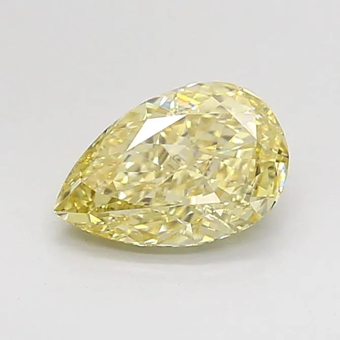 1.01ct Pear Lab Grown Diamond (Colour Fancy Yellow, Clarity VS1, IGI Certified)