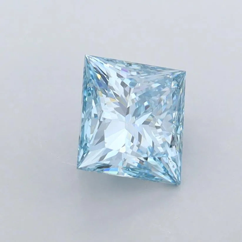 1.01ct Princess Lab Grown Diamond (Colour Fancy Intense Blue, Clarity VVS2, IGI Certified)