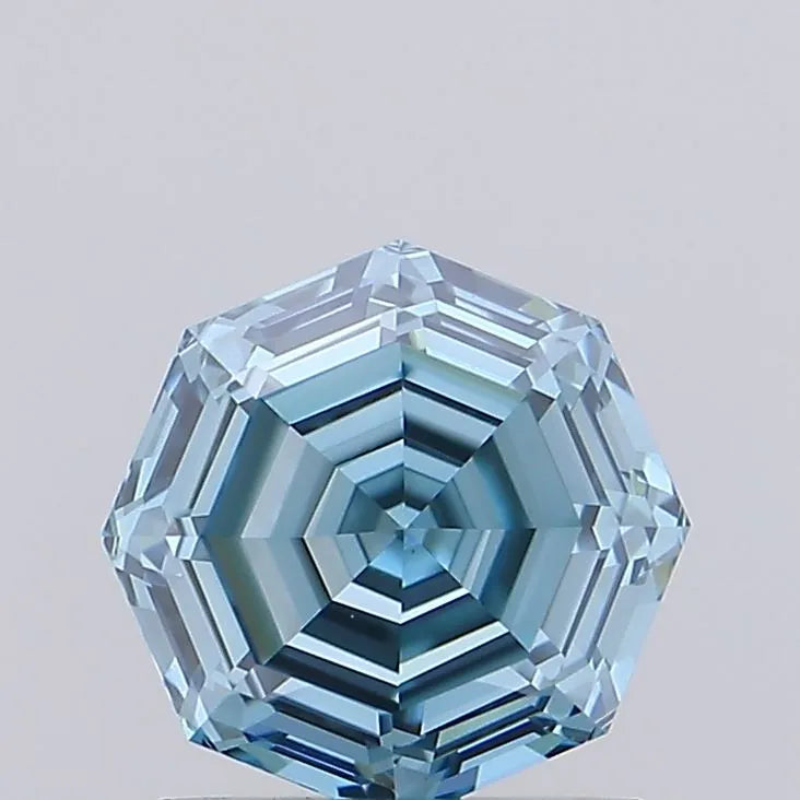 1.01ct Radiant Lab Grown Diamond (Colour Fancy Vivid Blue, Clarity SI1, IGI Certified)