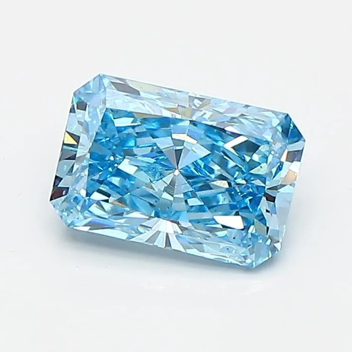 1.01ct Radiant Lab Grown Diamond (Colour Fancy Vivid Blue, Clarity SI2, IGI Certified)