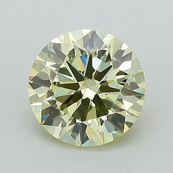 1.01ct Round Lab Grown Diamond (Colour Fancy Light Yellow, Clarity VVS2, Cut ID, IGI Certified)