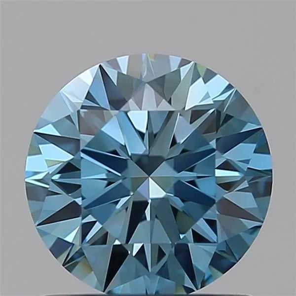 1.01ct Round Lab Grown Diamond (Colour Fancy Vivid Blue, Clarity VVS1, Cut ID, IGI Certified)