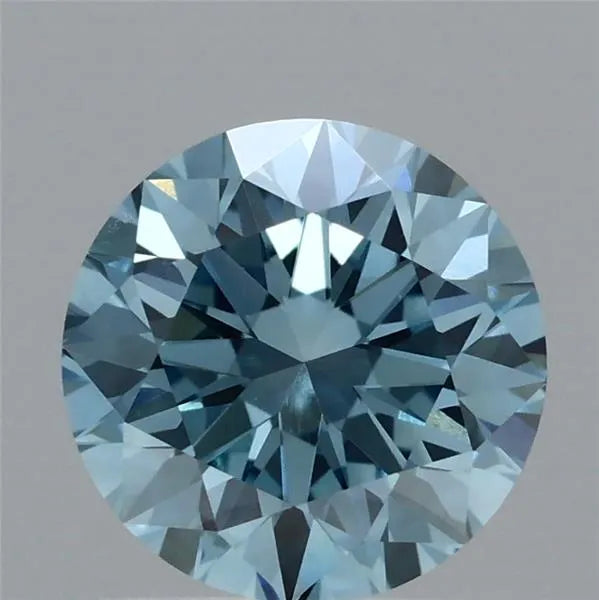 1.01ct Round Lab Grown Diamond (Colour Fancy Vivid Blue, Clarity VVS2, Cut EX, IGI Certified)